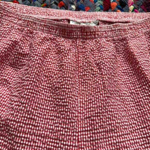Vintage Red White Gingham Embroidered Cropped Pants Women’s Plus Size 2X Spring - Picture 5 of 14